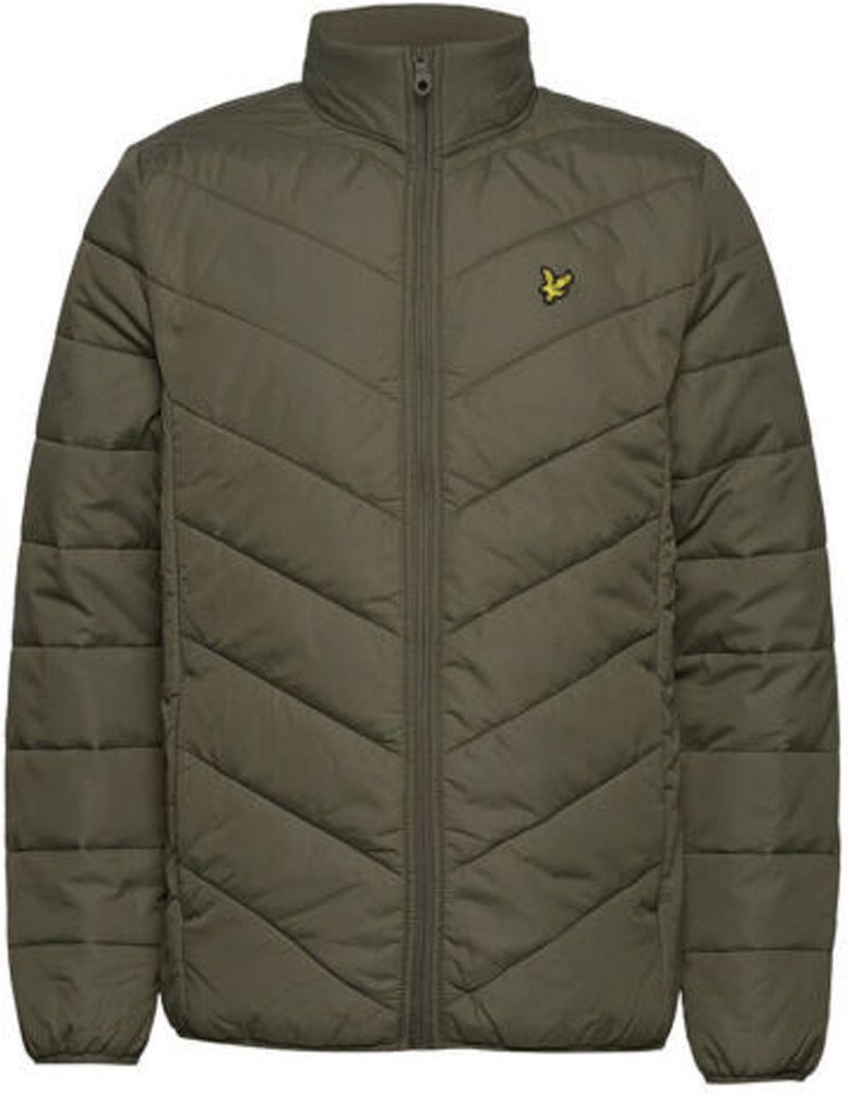 Lyle & Scott Logo Herren Khaki gepolsterte Mantel