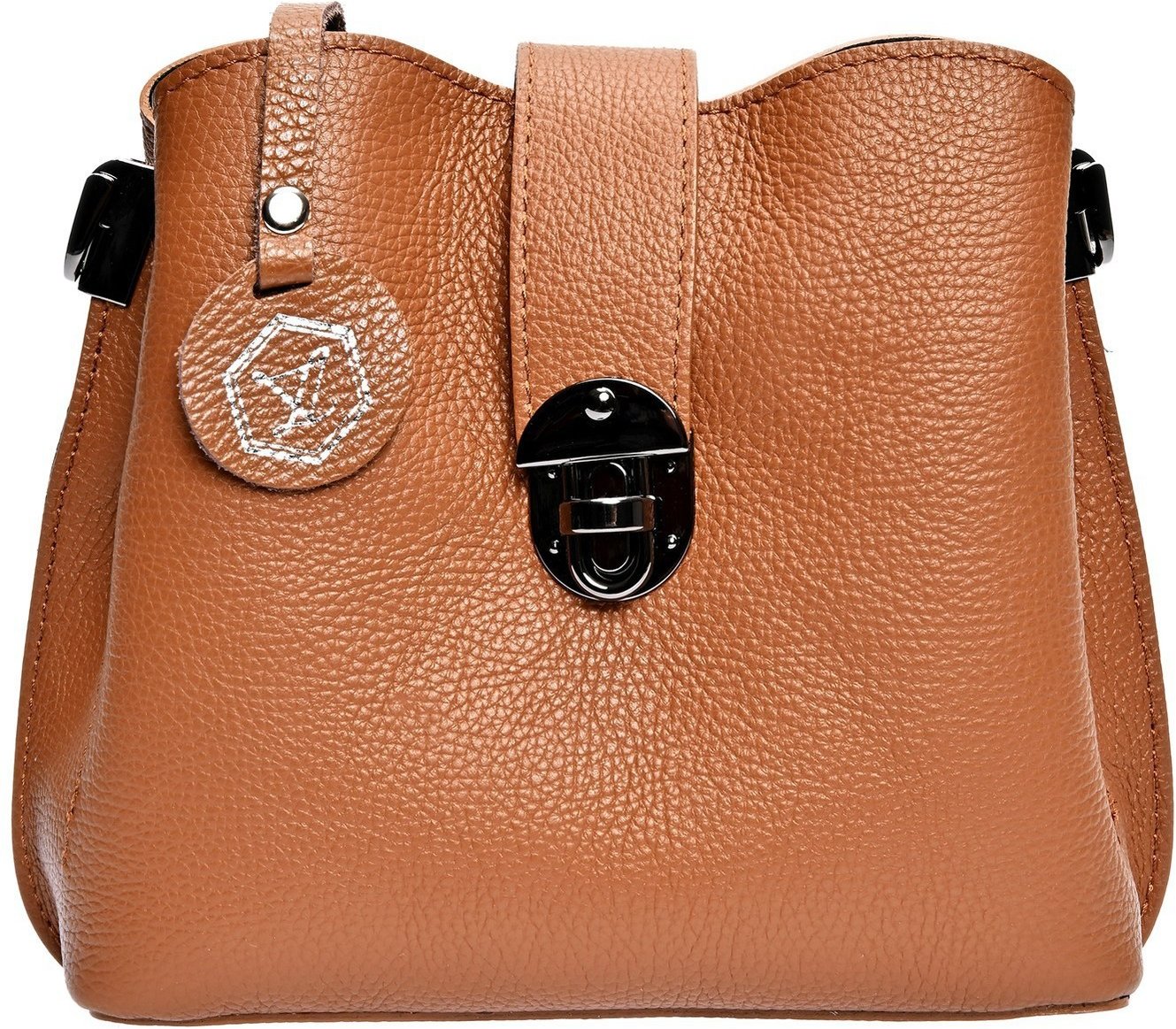 Luisa Vannini Braune Lederhandtasche