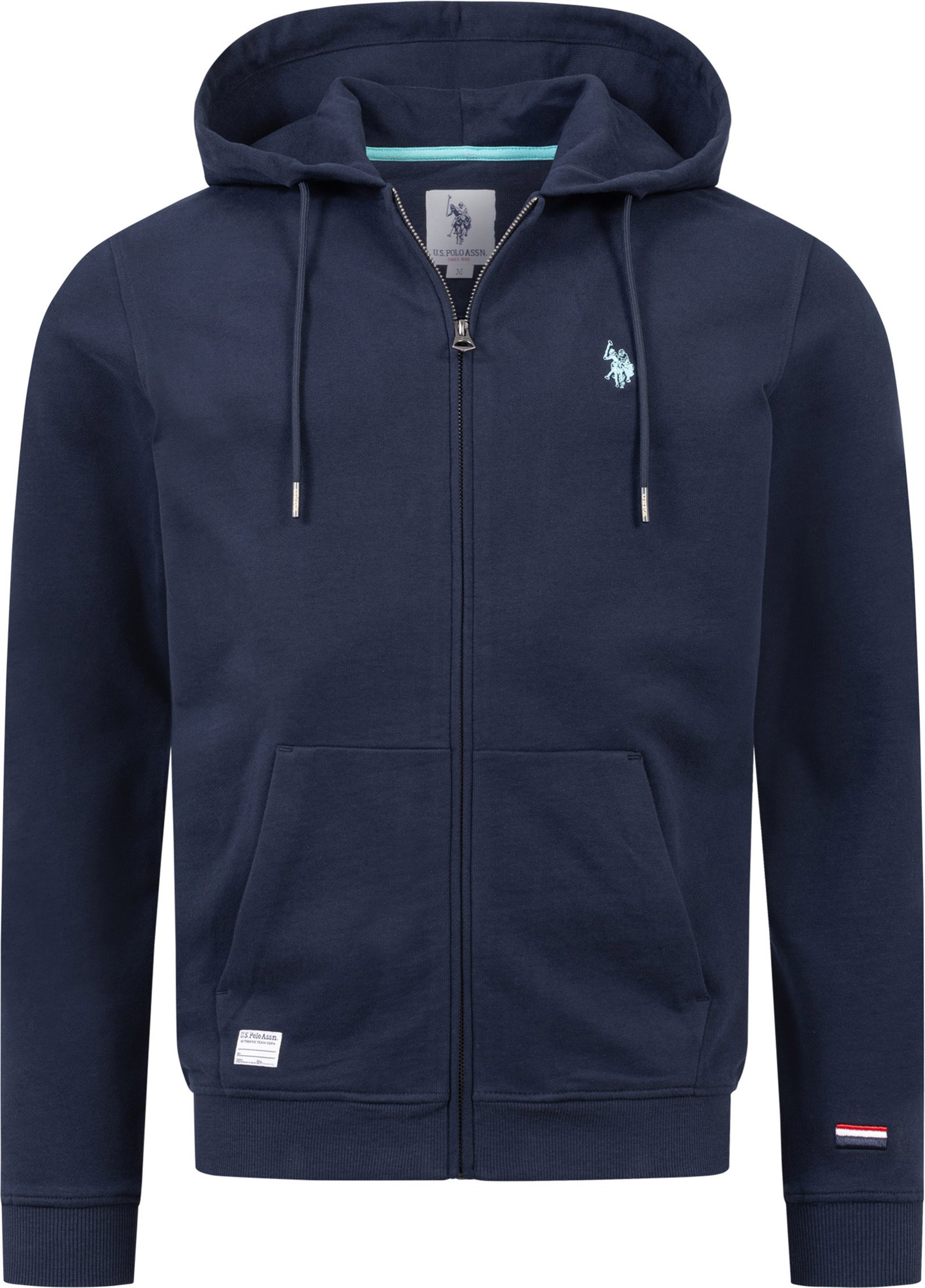 U.S. Polo Assn. Herren Sweatjacke mit Kapuze aus 100 % Baumwolle