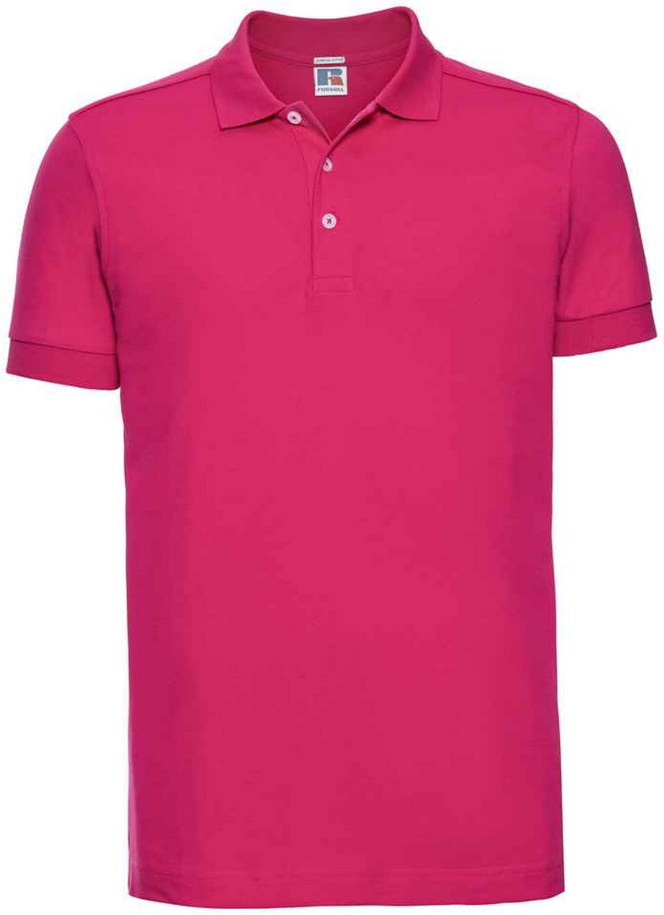Russell - Poloshirt Stretch für Herren (Fuchsie)