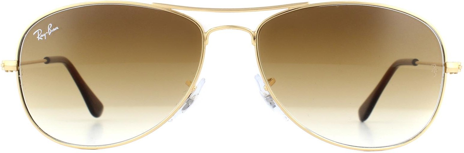 Ray-Ban Aviator Unisex-Sonnenbrille in Goldbraun mit Farbverlauf