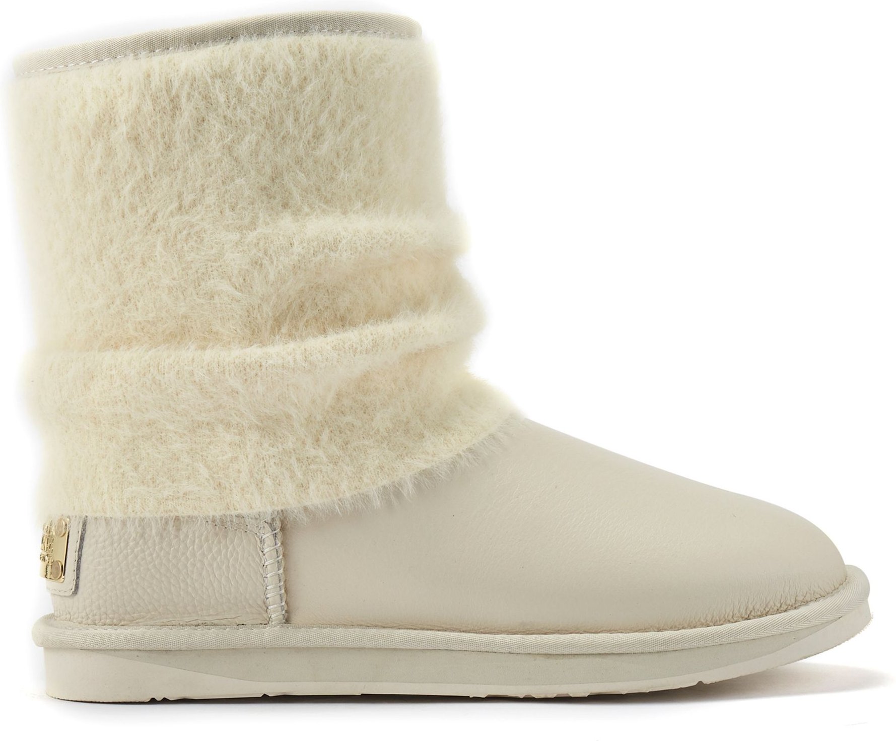 Fame Short White Ankle Boots