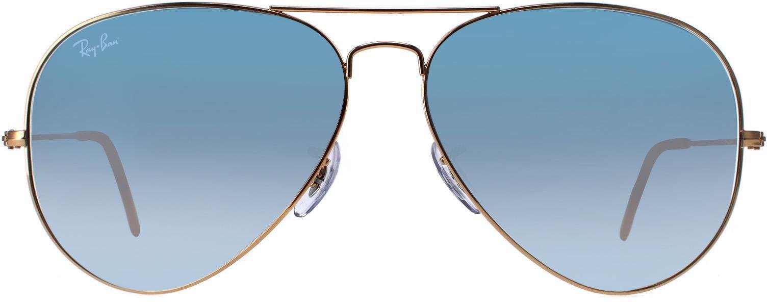 Ray-Ban Aviator Unisex Gold Gradient Hellblaue Sonnenbrille