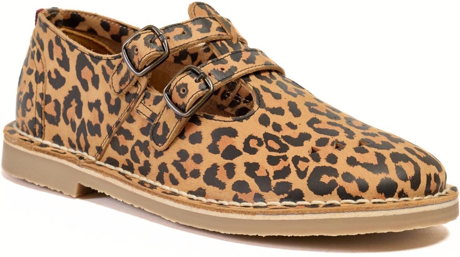 Pod Marley Leder Damen Leopard Schuhe