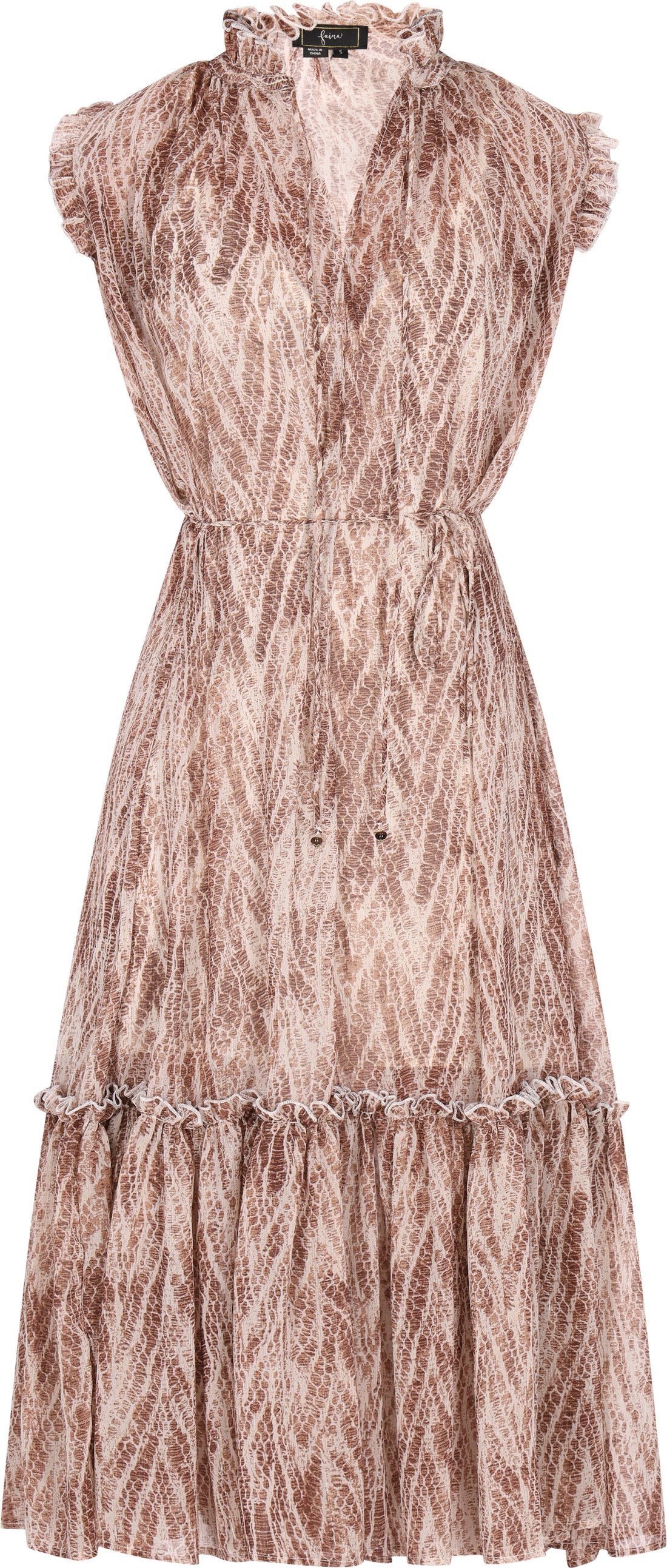 Faina Kleid Damen Braun Mehrfarbig