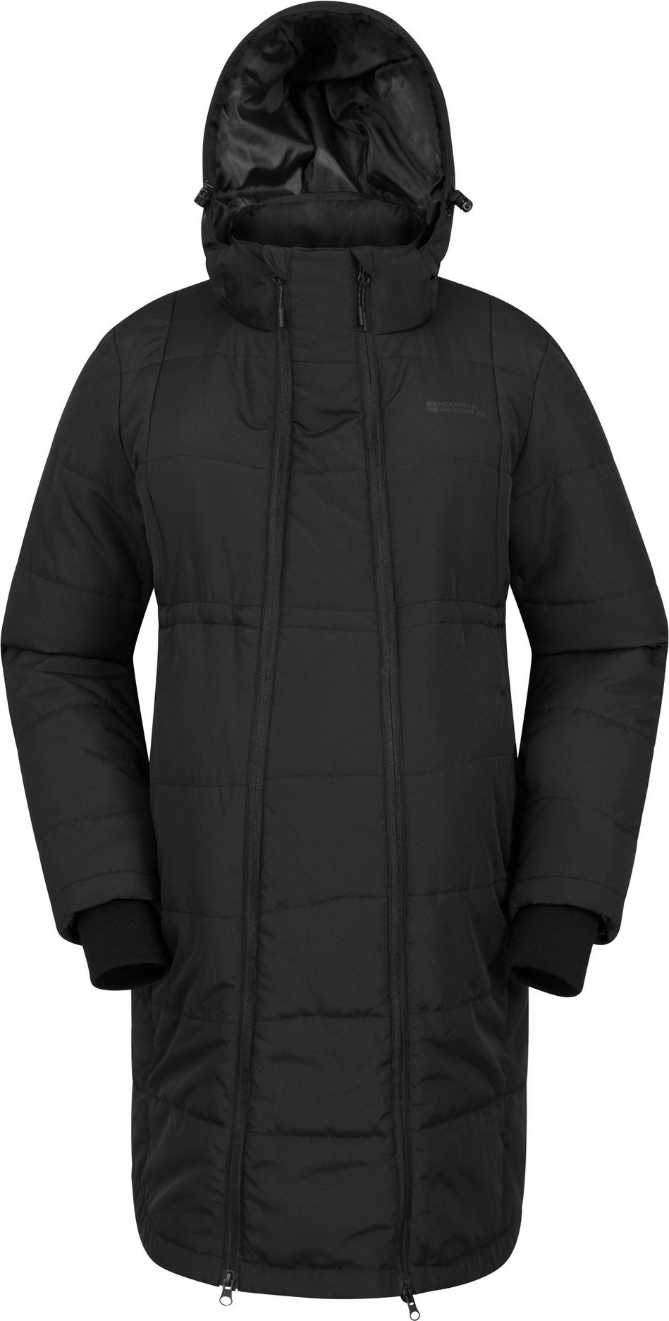 Mountain Warehouse Womens/Ladies Amethyst Long Maternity Padded Jacket (Schwarz)