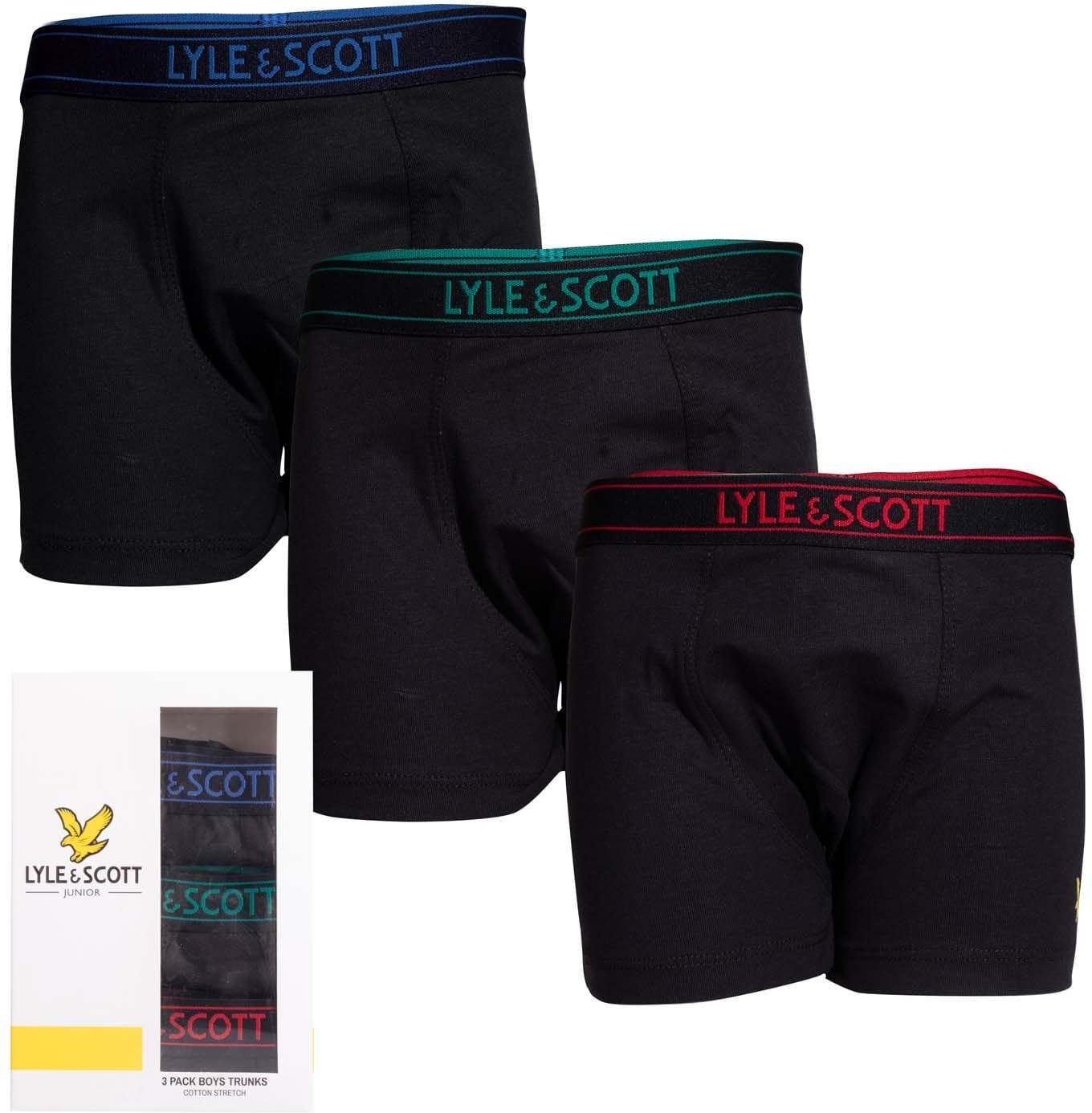 Lyle & Scott - "Chadwick" Boxershorts für Jungen(3er-Pack) (Schwarz)