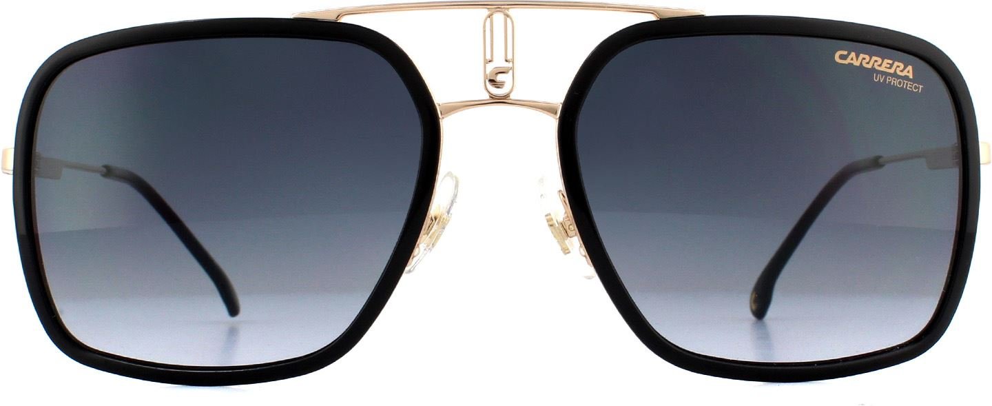 Carrera Aviator Mens Gold Schwarz Dunkel Grau Gradient Sonnenbrille