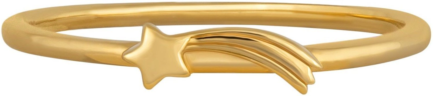 cai Ring 925 Sterling Silber gelb vergoldet Sternschnuppe