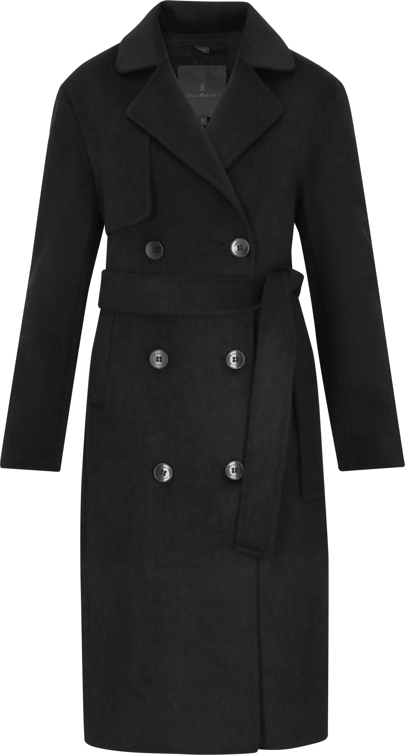 Dreimaster Mantel Frauen Schwarz