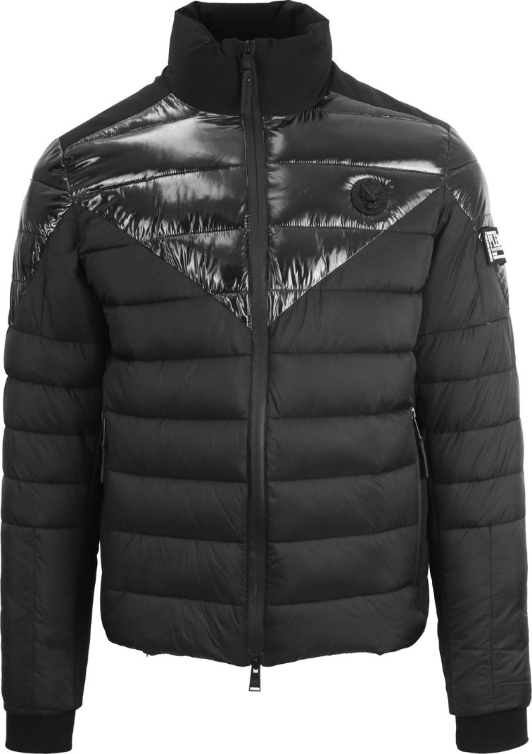 Plein Sport Schlichte, gesteppte schwarze Jacke