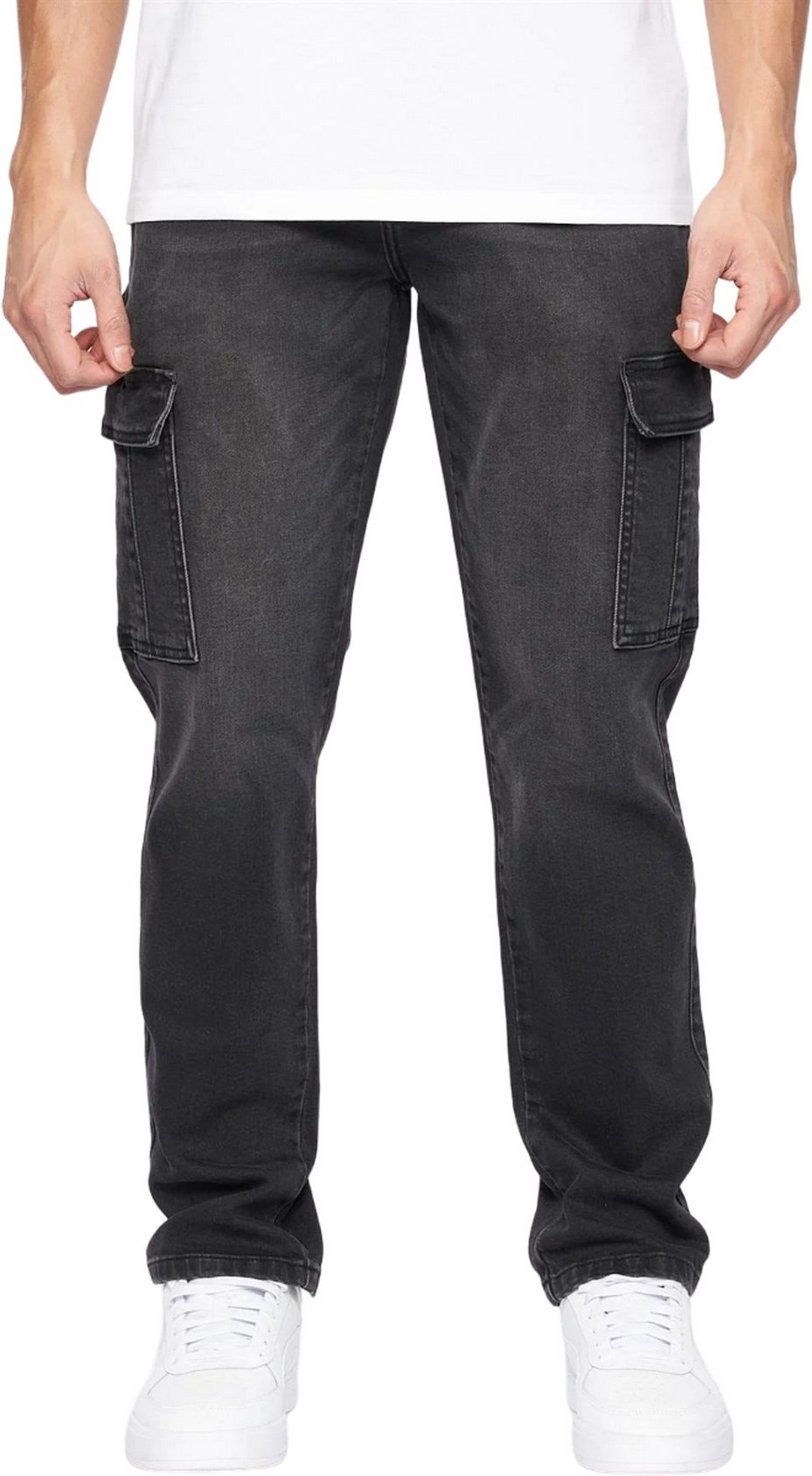 Crosshatch - "Kremtap" Cargo-Jeans für Herren (Schwärze)