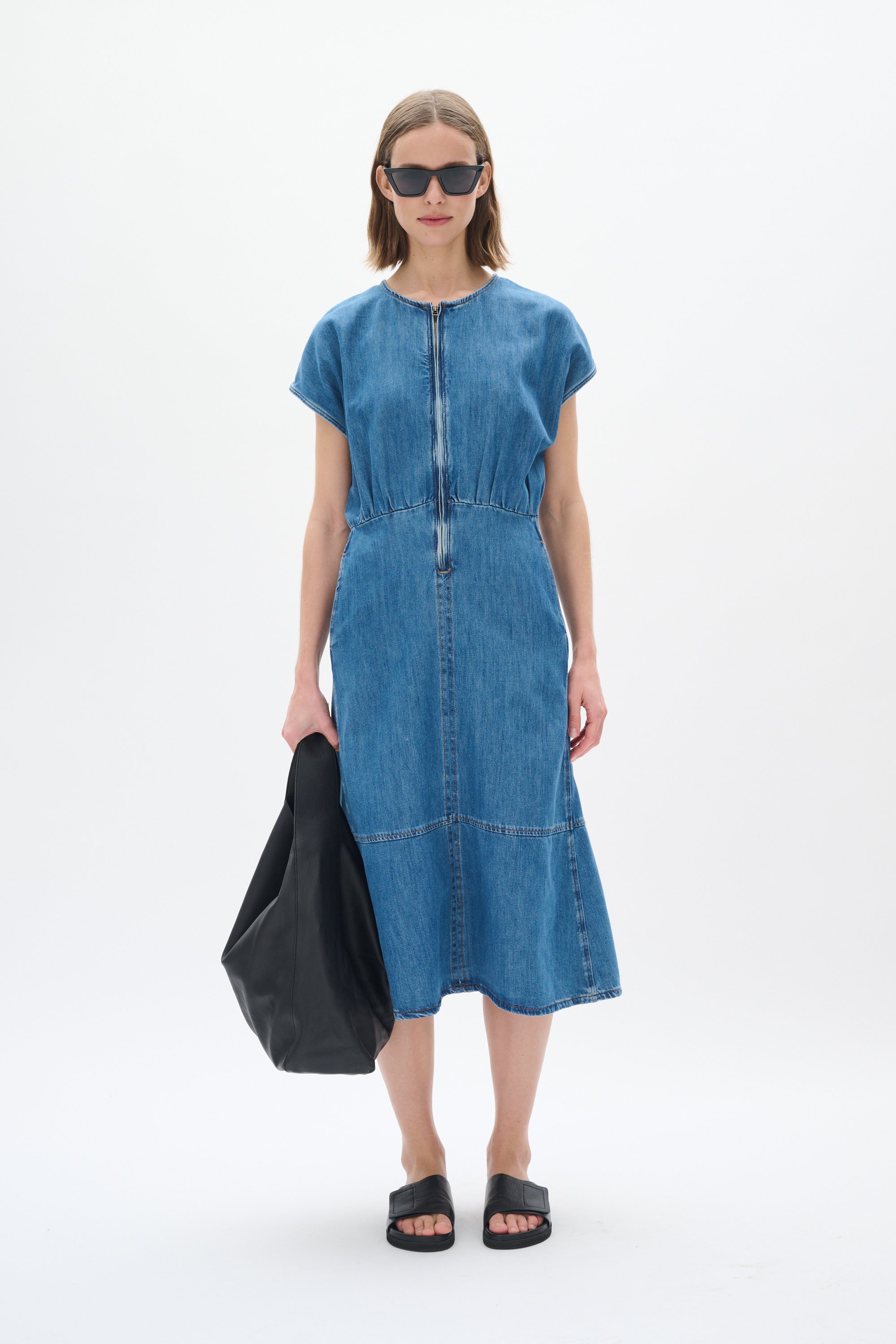 Thumbnail - Denimkleid Gerade Passform blue