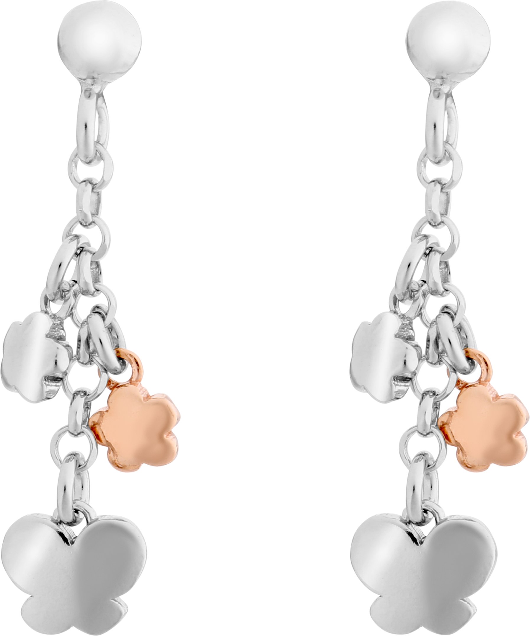 Orphelia 'Lorelei' Tropfenohrringe aus 925er Sterlingsilber für Damen - Silber/Rosé ZO-7386