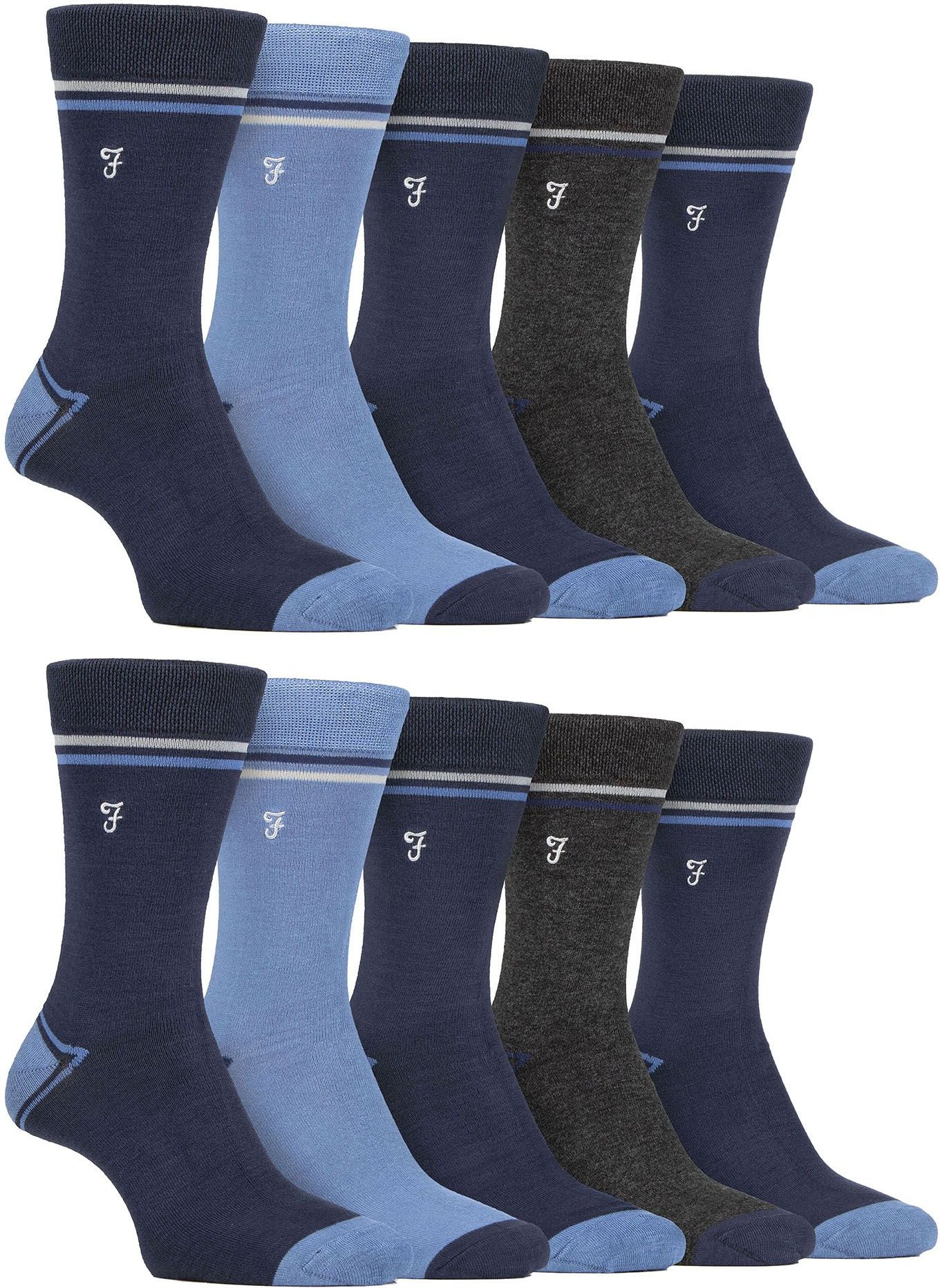 Thumbnail - Herren 10er-Pack bunte Bambus-Socken