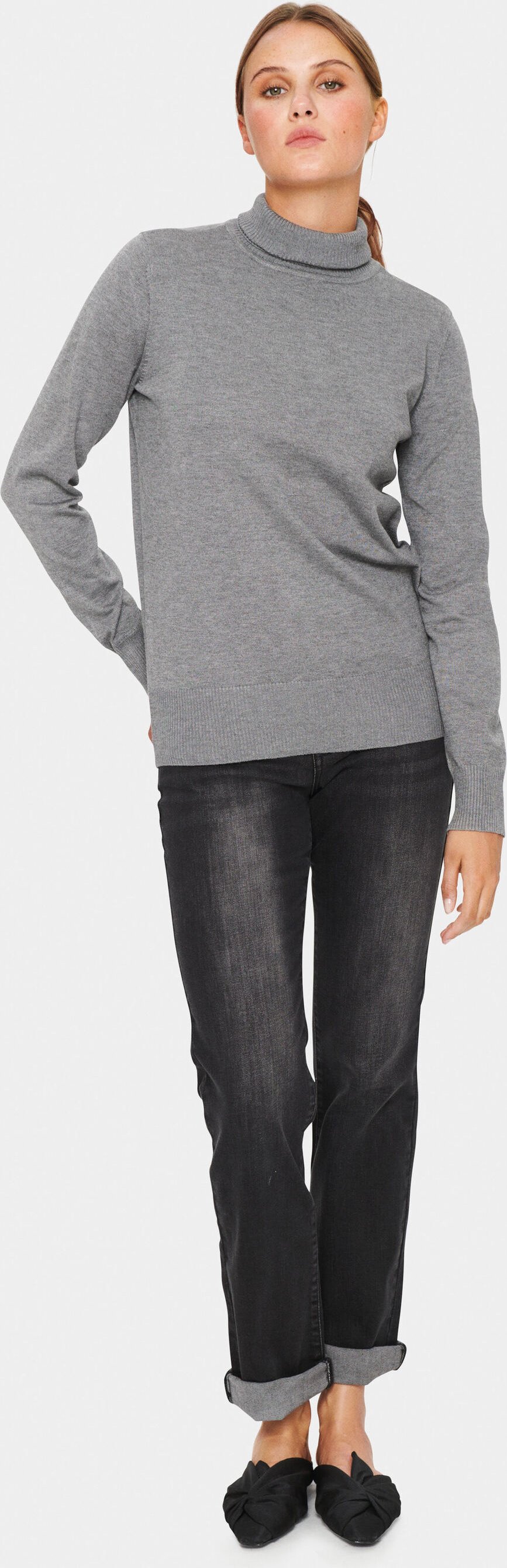 Rollkragen Classic fit grey