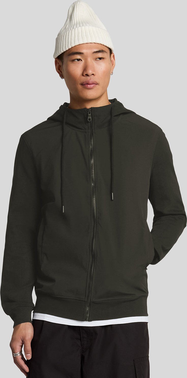 Thumbnail - Lyle & Scott Softshell Hybrid Hoodie mit durchgehendem Reißverschluss – Grau