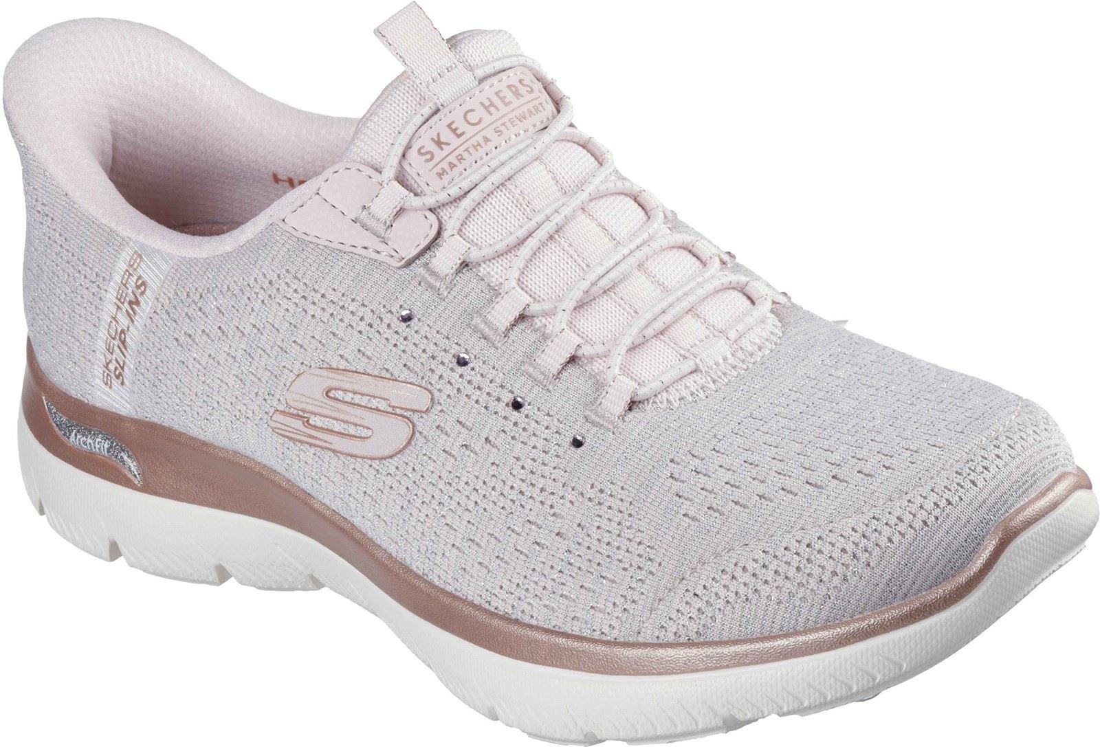 Skechers Arch Fit Summits - Soft Shimmer Textil Damen Leichtrosa Standard Sneaker