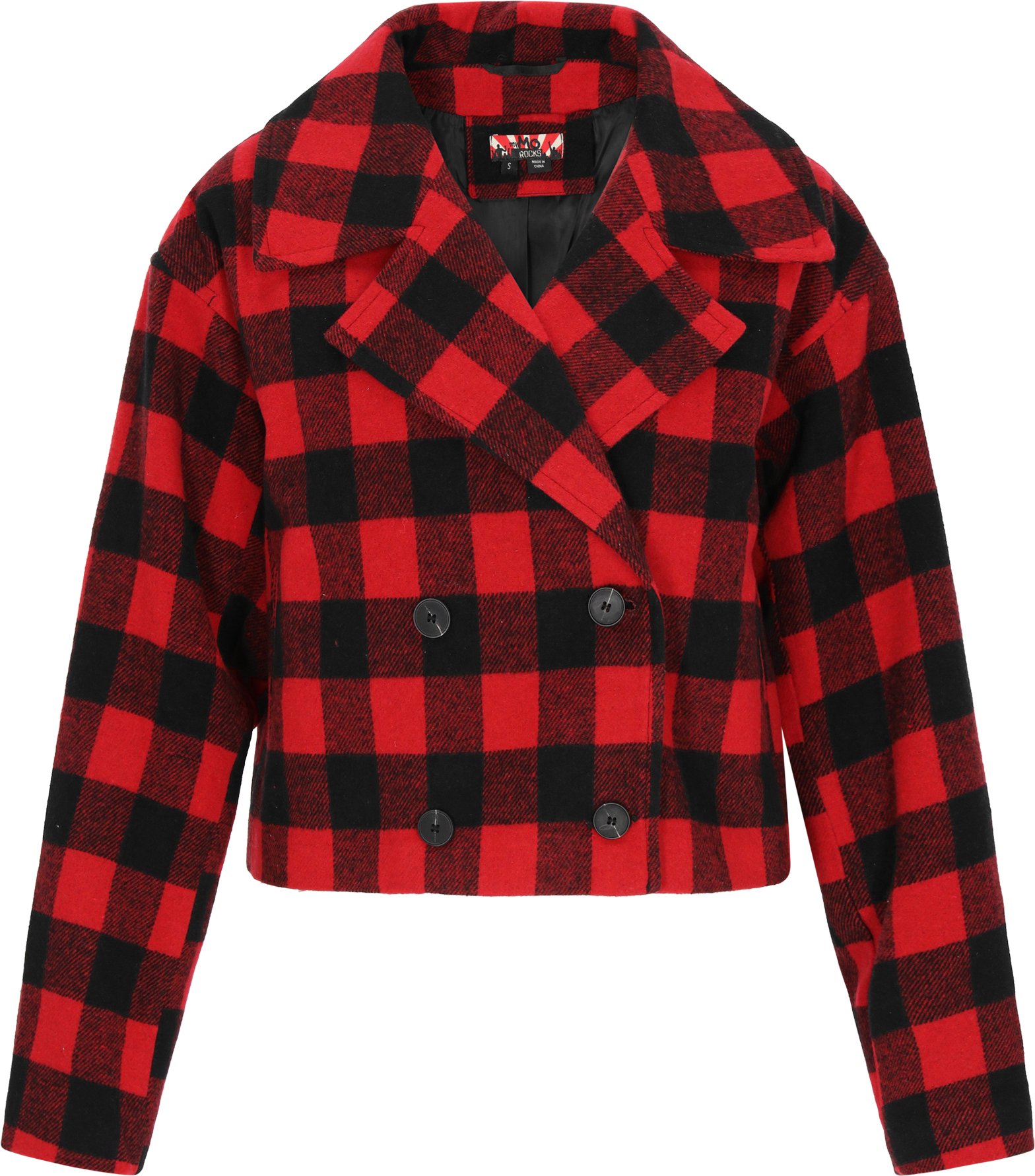 Mymo Jacke Frauen schwarz rot kariert