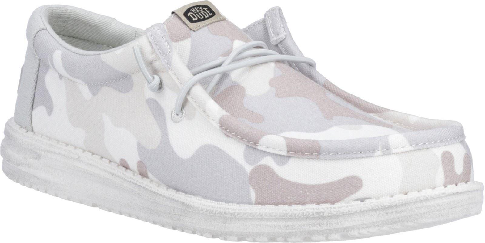 HEYDUDE Wally Washed Camo Polyester Herren Graustufen Wüste Camo Bootsschuhe