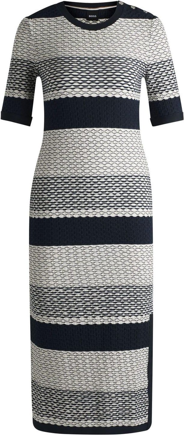 Boss - "Etanah" Strukturiert Kleid für Damen (Schildpatt)