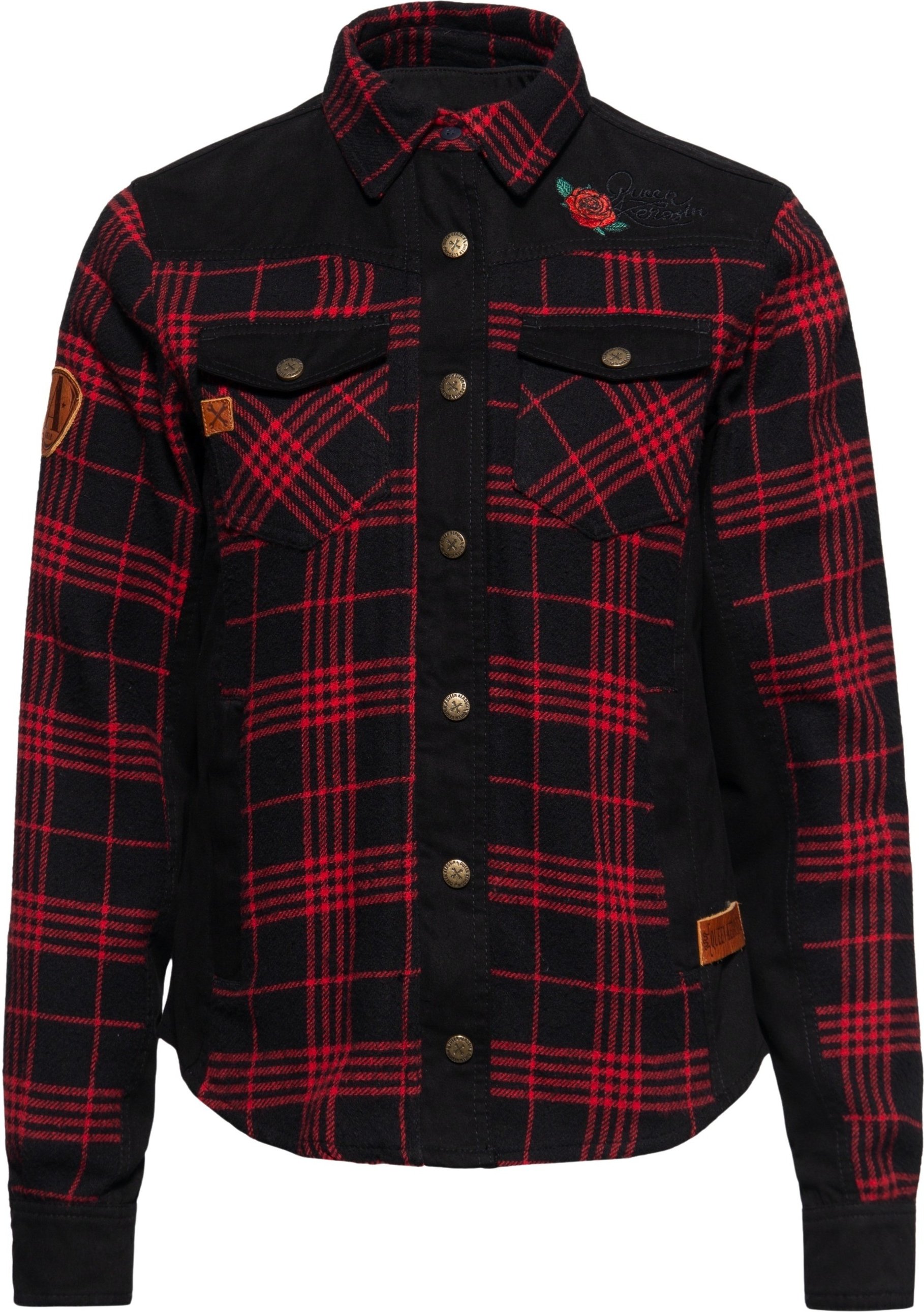 Queen Kerosin Damen Funktionshemd Wild Ones Roses schwarz