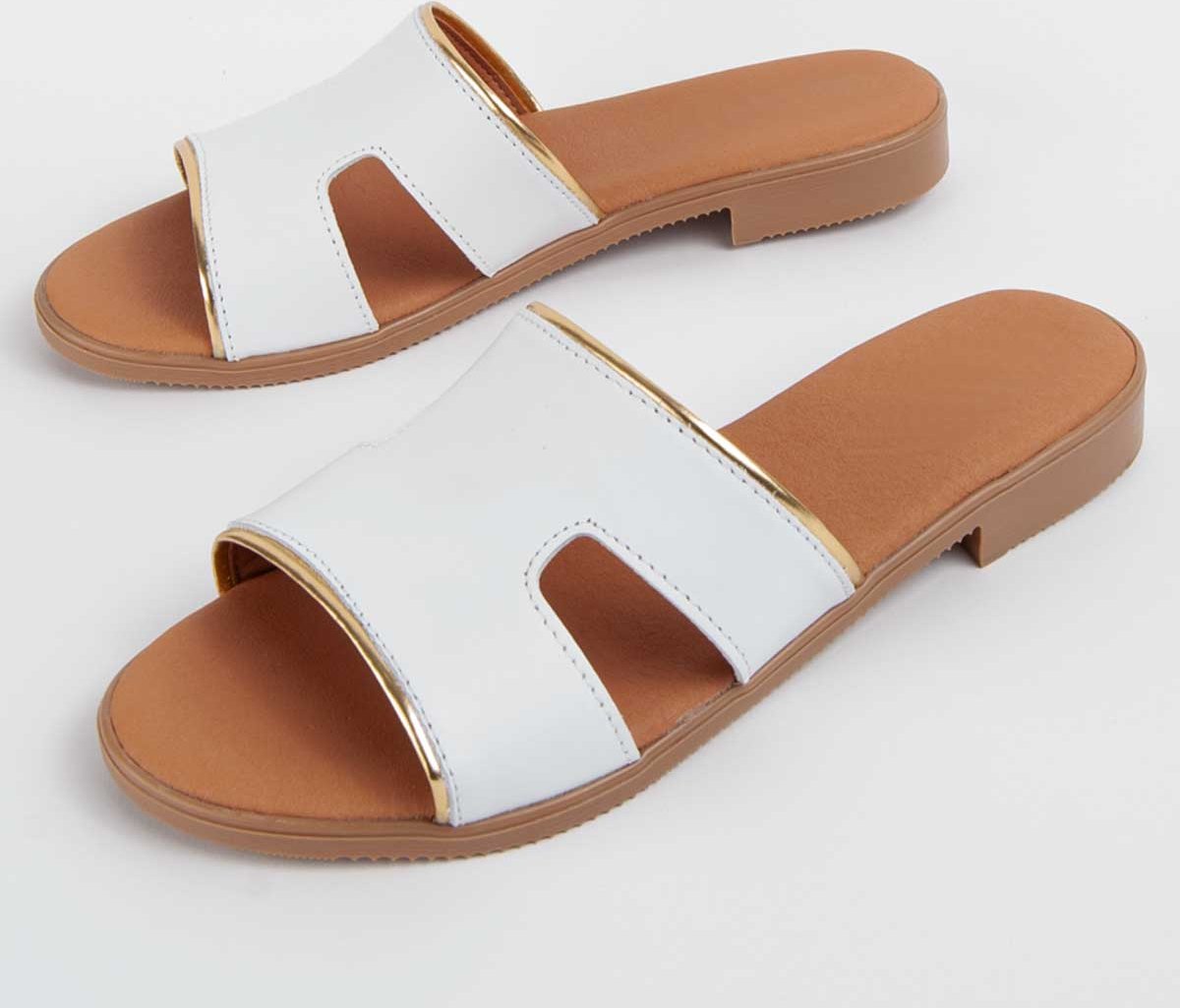 Purapiel Sandale Hacca Weiß