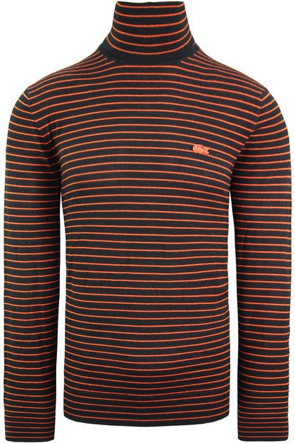 Lacoste gestreifte Golfmenschen schwarzer Pullover