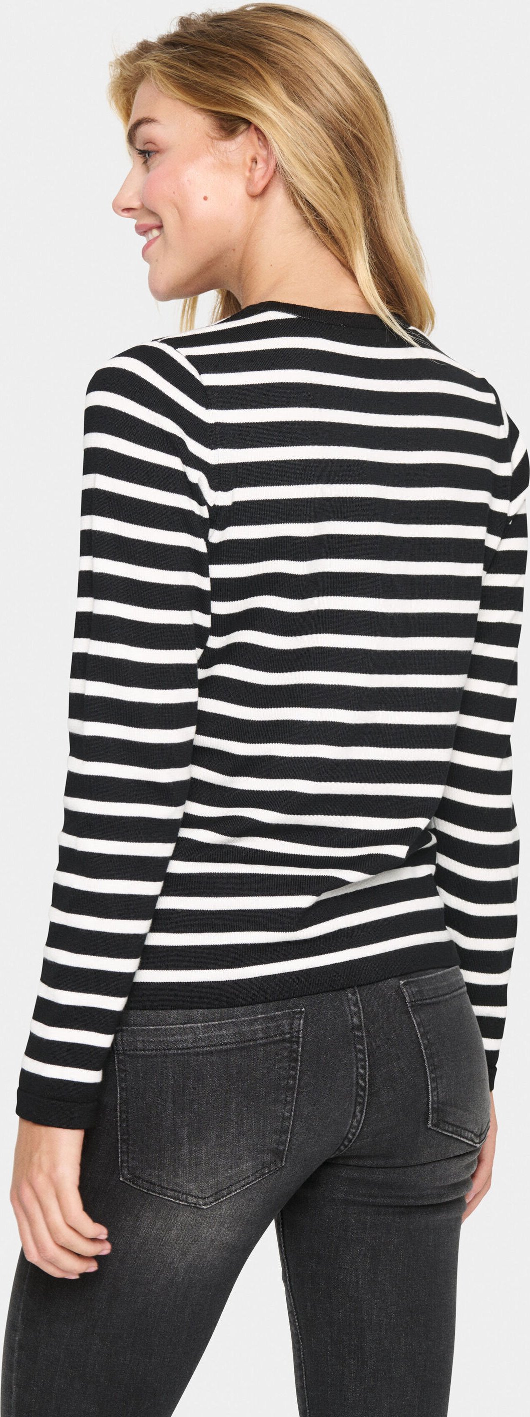 Strickjacke Gerade Passform black