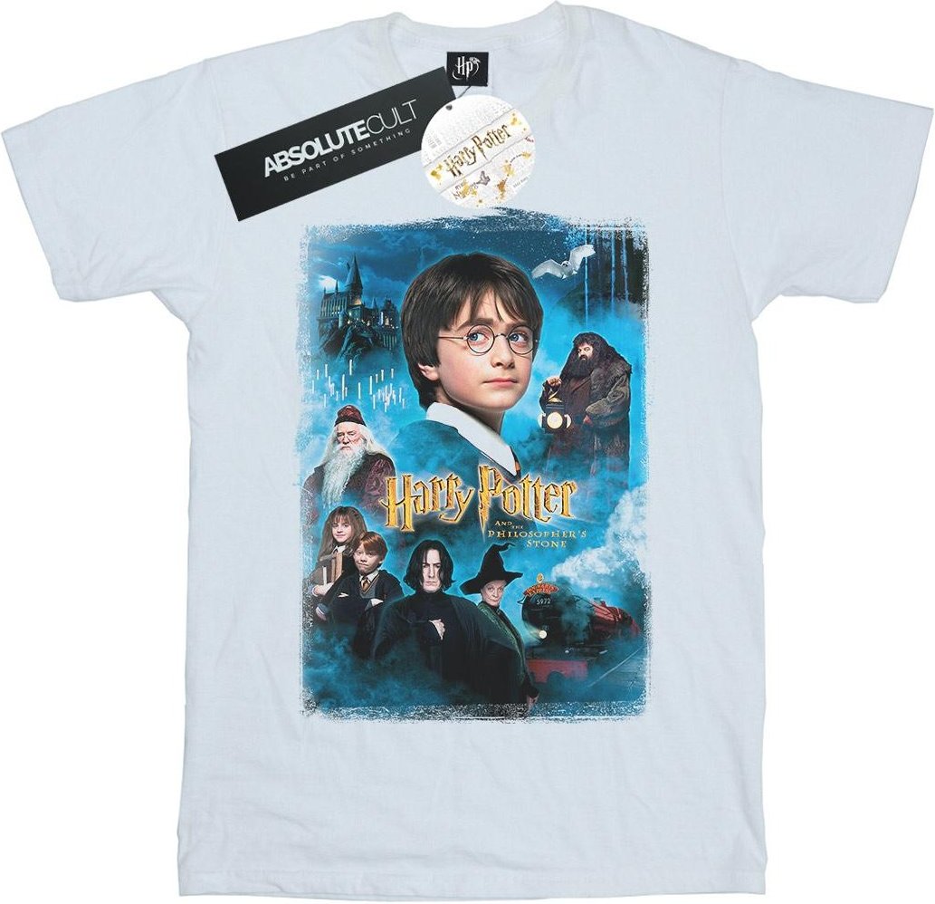 Harry Potter - "Philosopher's Stone" T-Shirt für Mädchen (Weiß)