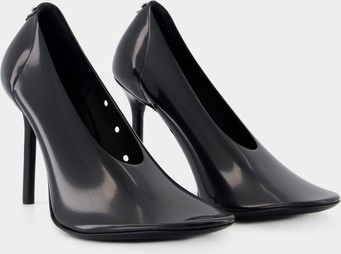 Nude Stilettos Pumps - Courreges - PVC - Schwarz