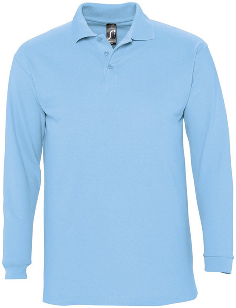 SOLS Winter II - Polo à manches longues - Homme (Bleu ciel)