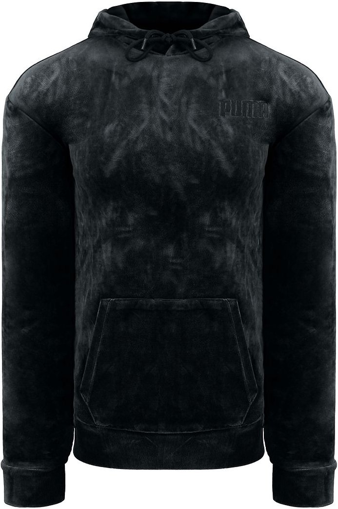 Puma bestickte Logo Womens Black Velor Hoodie