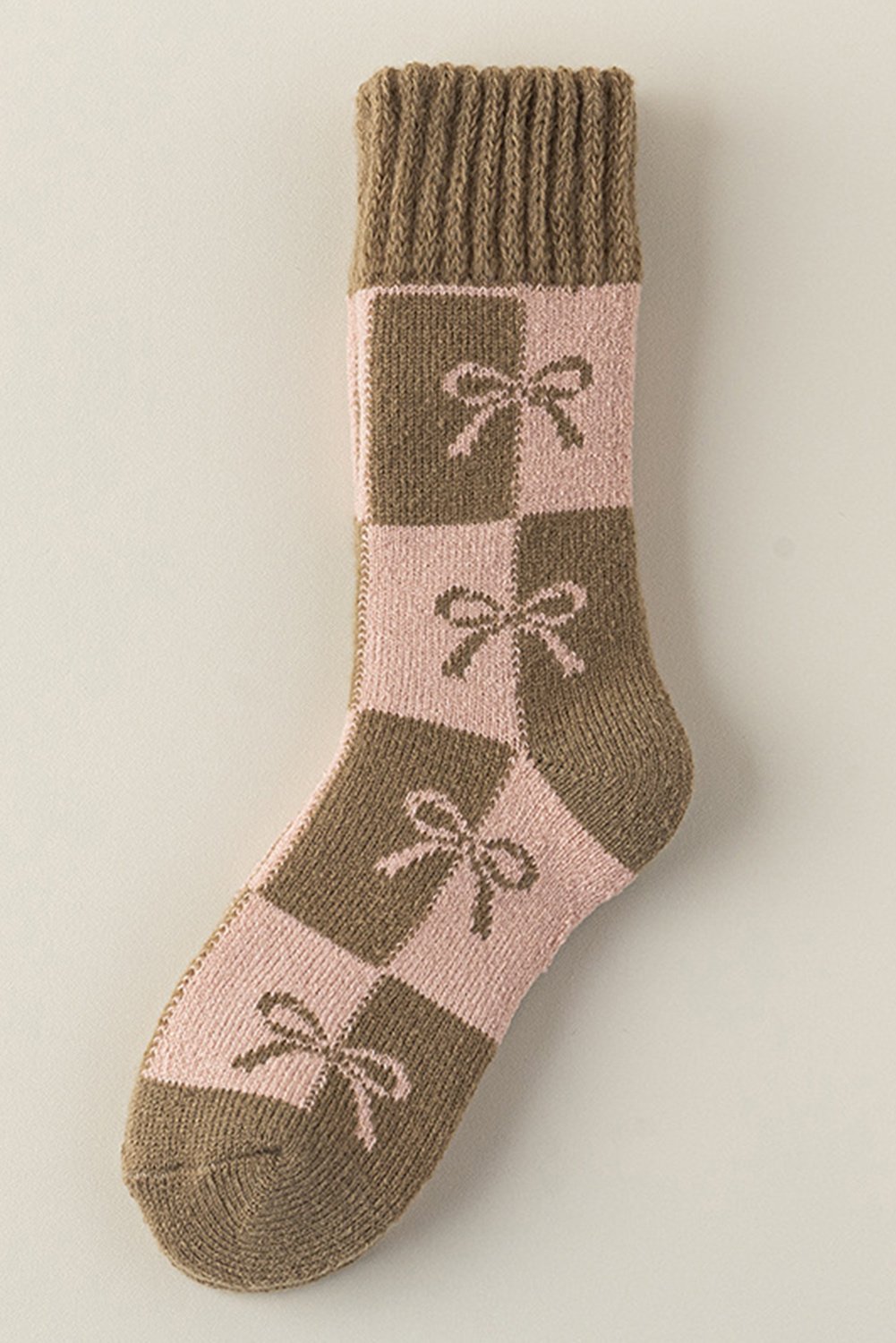 Bogen Strick Crew Socken