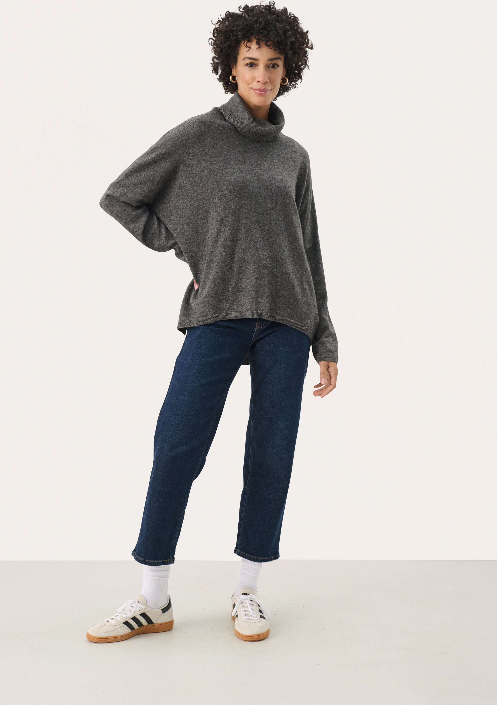 Strickpullover Lockere Passform dark grey