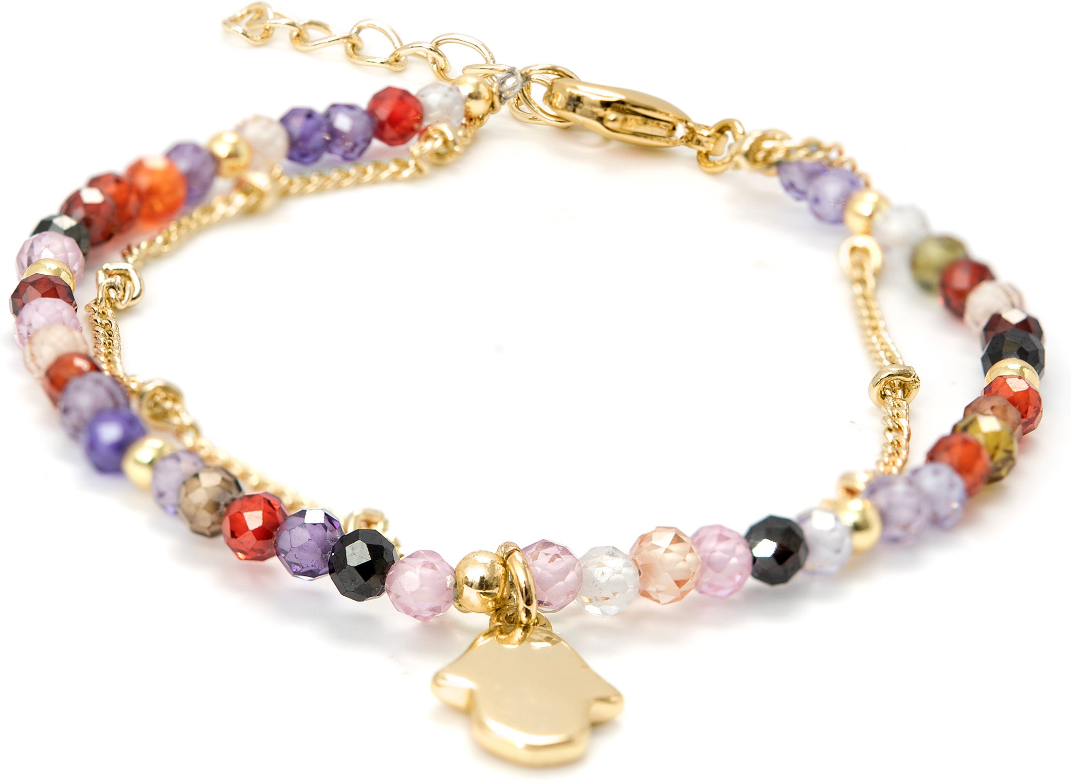 Luxenter Multicolour Kristall Armband aus 18K Gelbgold - Raxsu