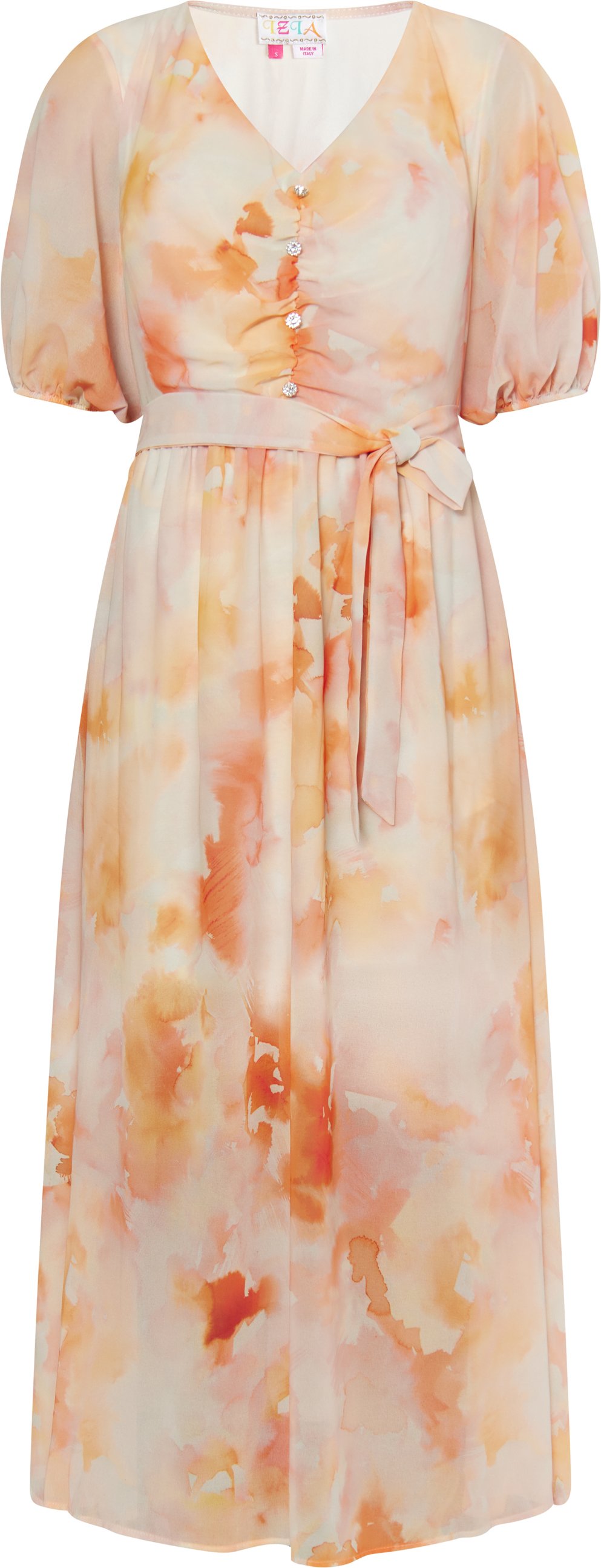 IZIA Kleid Damen Orange Mehrfarbig