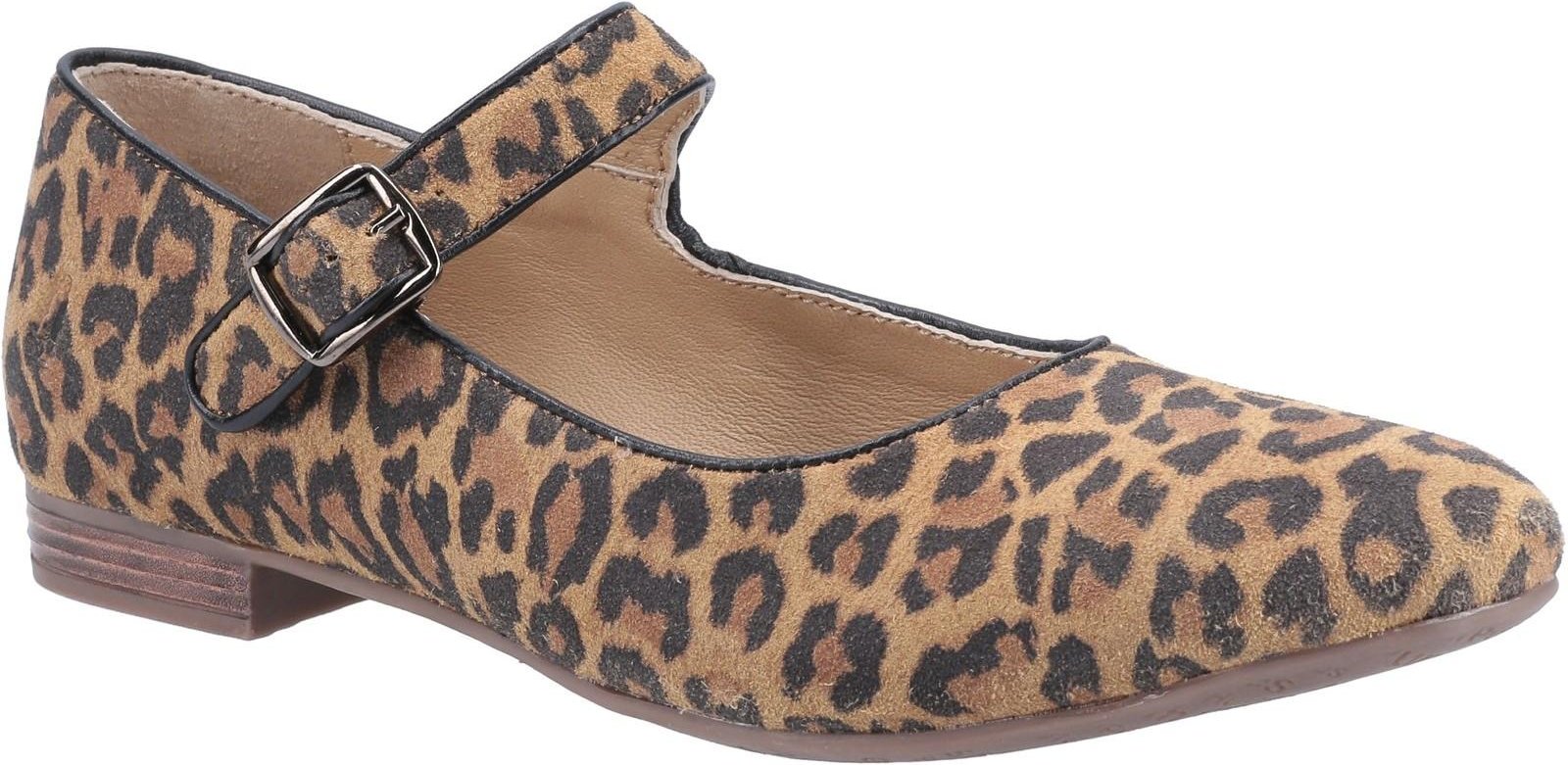 Hush Puppies Womens/Ladies Melissa Leopard Suede Mary Janes (Braun/Schwarz)