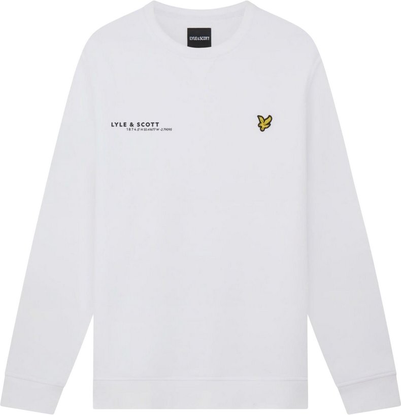 Lyle & Scott - "Co-Ordinate" Sweatshirt Rundhalsausschnitt für Herren (Weiß)