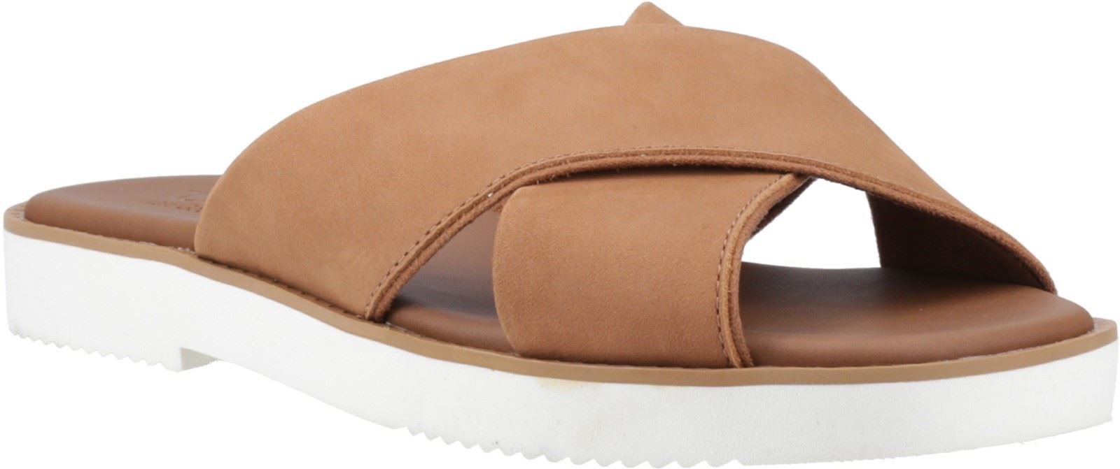 TOMS Mae Crossover Damen Ledersandalen in Braun