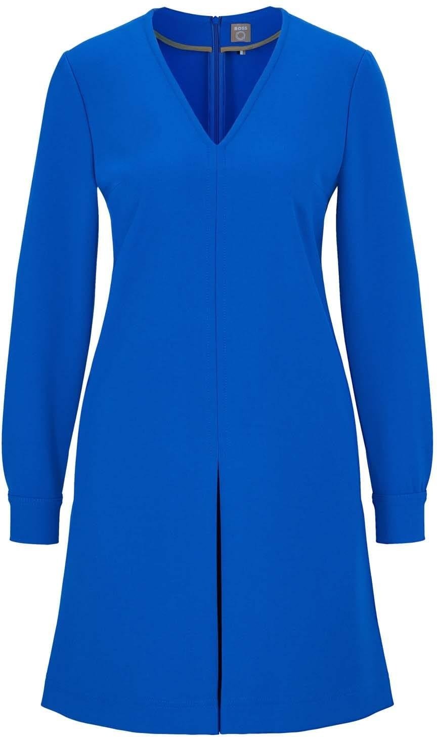 Boss - "Ditama" Kleid A-Linie für Damen Langärmlig (Blau)