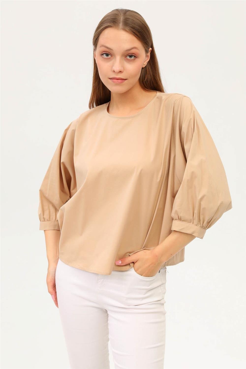 Batwing-Schnitt Bluse
