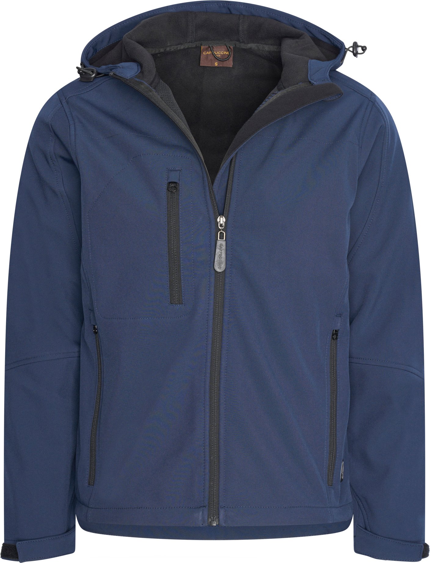 Softshell Hood Jacket Navy von Cappuccino Italia in der farbe Blau und in größe L.