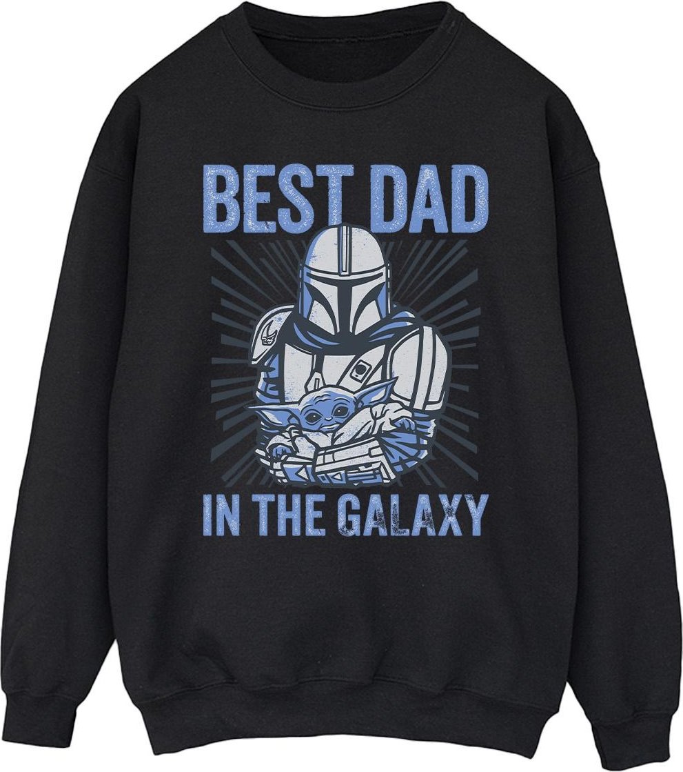 Star Wars - "Mandalorian Best Dad Galaxy" Sweatshirt für Herren (Schwarz)