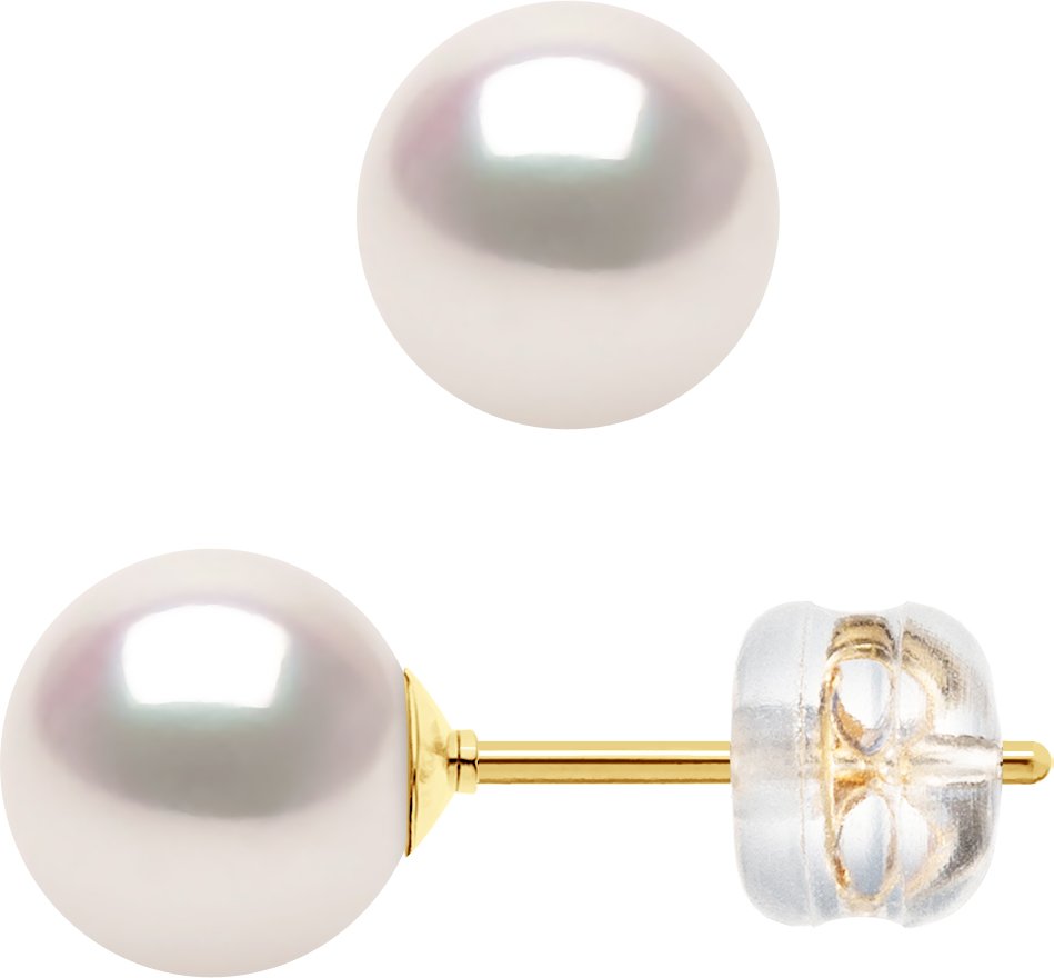 DIADEMA - Ohrringe - Gelbgold und japanische Akoya-Zuchtperle