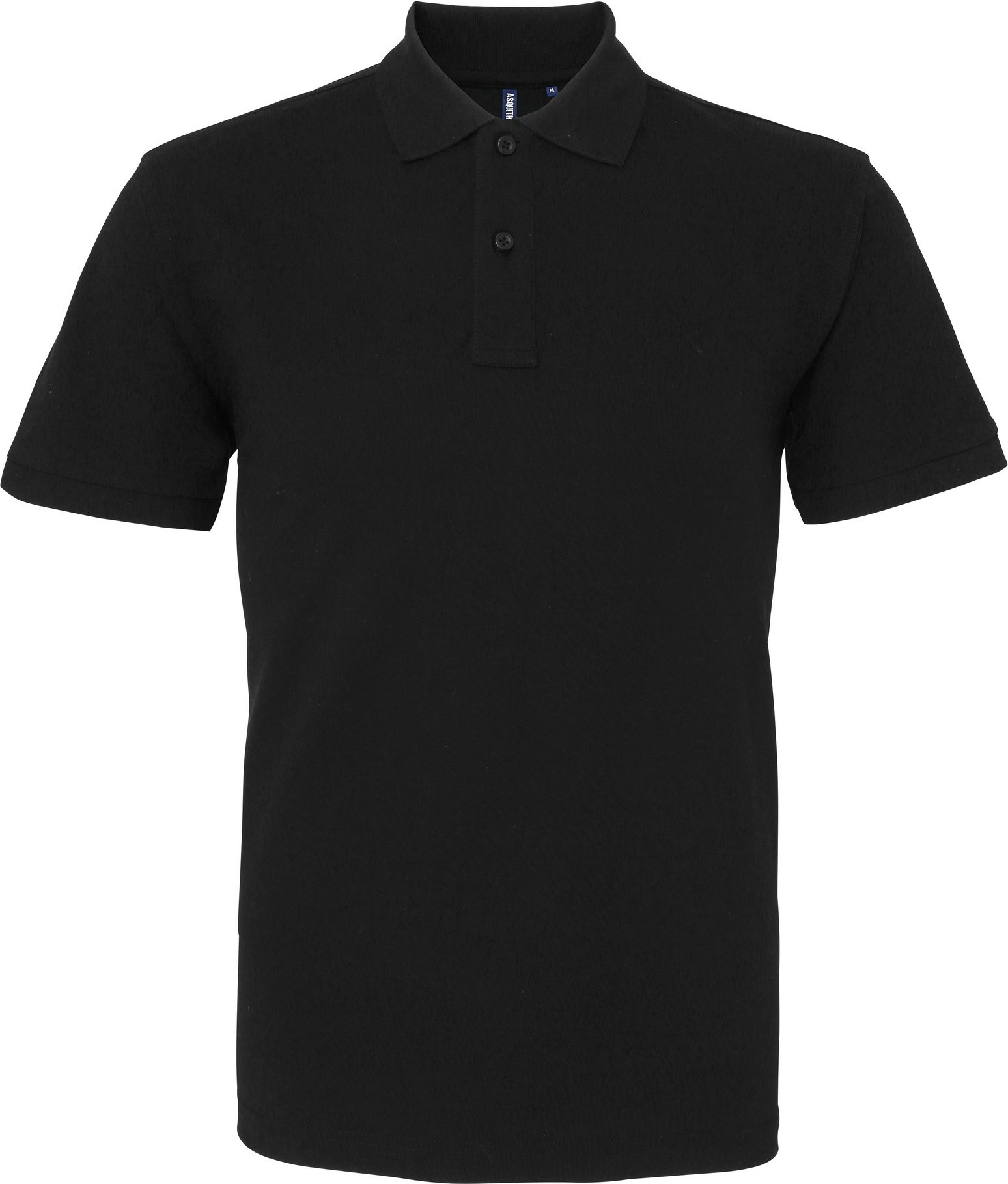 Asquith & Fox Herren Bio-Poloshirt in klassischer Passform (Schwarz)