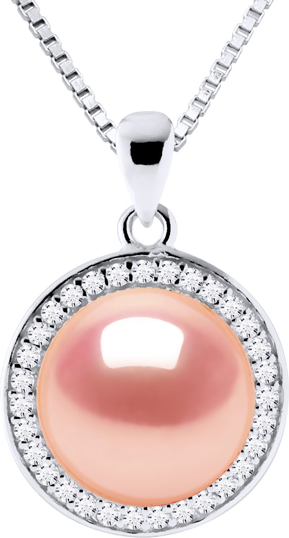 SUN Halskette Süßwasserperle 9-10 mm Rosa 925