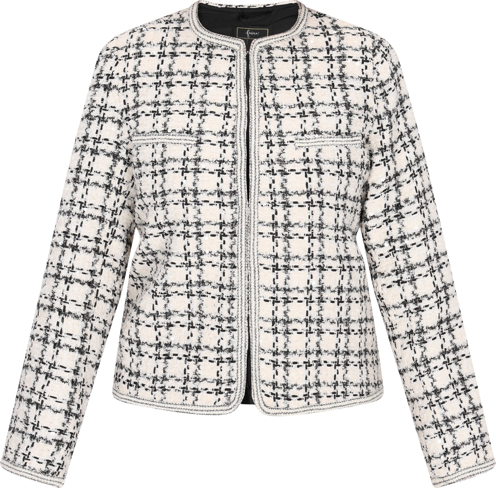 Faina Jacke Frauen weiß-schwarz