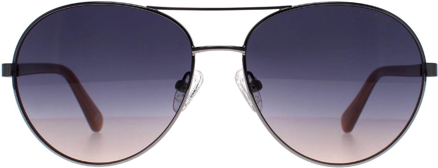 Guess Aviator Herren glänzend leicht Nickeltin blau Gradient GU5213