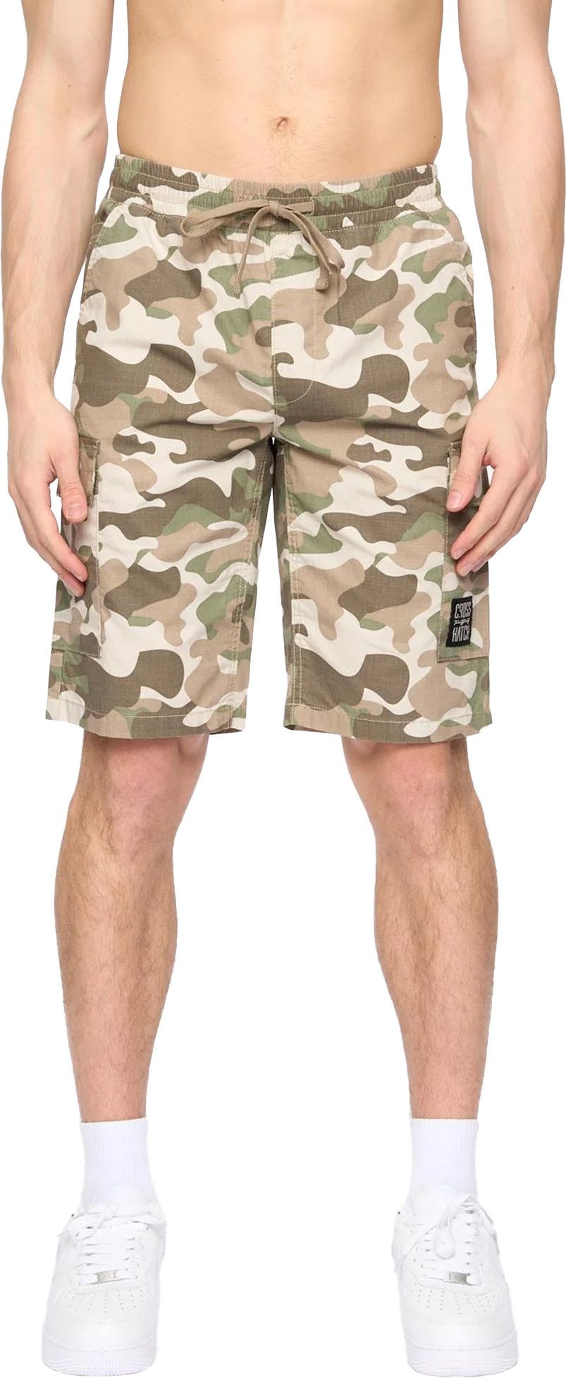 Crosshatch - "Camtort" Shorts für Herren (Steingrau)